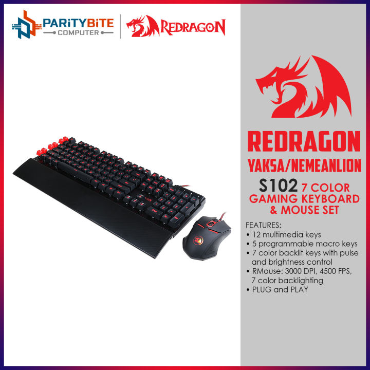 Redragon Yaksa & Nemeanlion S102 Gaming Keyboard & Mouse | Lazada PH