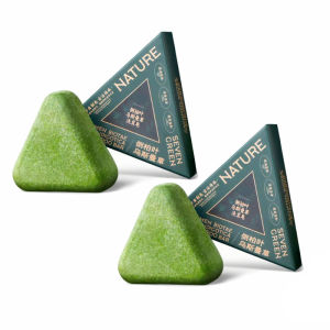 [Youyue] 5pcs Natural Cypress Leaf Triangle Soaps Herbal Shampoo Soap Natural Plant-Based Solid Shampoos Hair Care Oil Control Anti-Dandruff Refreshing Fluffy Nourishing Scalp