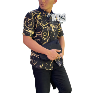 Outer Kemeja Batik Pria Lengan Pendek Paramusita Inner Furing Katun Halus Premium