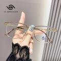 JN IMPRESSION Business Photochromic Anti-blue Light Stitching Color Science and Technology Men's Nearsighted Glasses. 