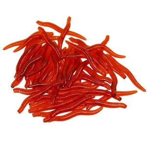 50Pcs Silicone Maggots Earthworms Baits Soft Artificial Bread Insect Fishing Lures Artificial Baits Jigging Wobblers