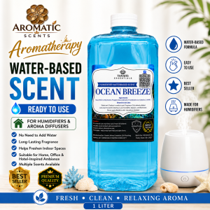 Ocean Breeze 1L Water Based Scent Essential Oil Fragrance for Humidifier Air Freshener & Linen Spray