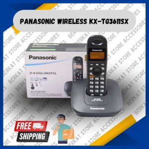 Telephone Whirless Cordless Phone Panasonic KX-TG3611 Black