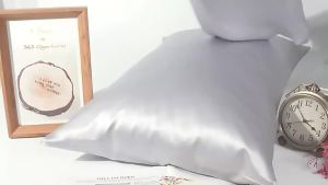100% Both Sides Pure Natural Mulberry Silk Pillowcase with Zipper Closure Soft and Cooling Silk Pillow Cases