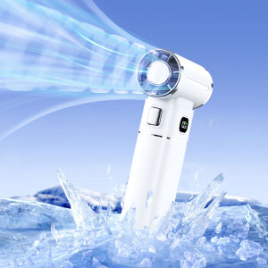 New 100-speed high-speed handheld fan turbine violent Type-C rechargeable LED display multifunctional mini portable fan