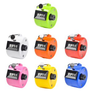 Portable Counter Handheld Tally Counter for Coaching Knitting Hand Mechanical Counter 4 Digit Number Count Clickers