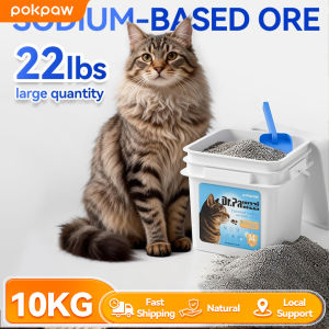 【LOCAL STOCK】10kg/22LBS POKPAW Premium Natural Mineral Clumping Cat Litter Super Clumping