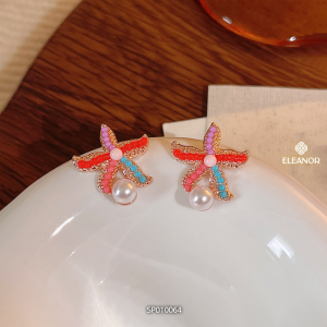 Bông tai nữ chuôi bạc 925 Eleanor Accessories hình sao biển phụ kiện trang sức khuyên tai 10064
