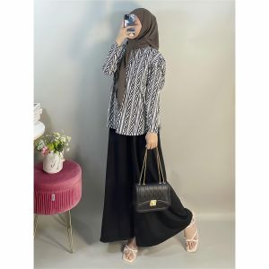 Setelan Hijab Casual Elegan NONYFASHION - Celana Kulot 149