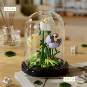 ดอกไม้ ตัวต่อดอกไม้ DIY ของเล่น ของขวัญวันเกิด ขนาดเล็ก ตัวต่อดอกไม้