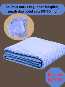 PureComfort Multi-Use LuxeCare Hospital Hotels & Home Blanket Light Blue Size 60×70”