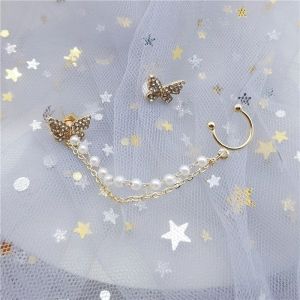 WSW JAKARTA -  Set Anting Wanita Korea Mutiara Emas rantai Gaya Untuk Aksesoris Perhiasan