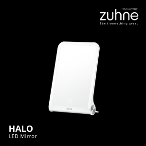 ZUHNE Halo Foldable LED Mirror – 10” Portable USB Rechargeable Adjustable Brightness Travel-Friendly Makeup Mirror