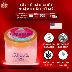 Tẩy tế bào chết nhập khẩu từ Mỹ Tree Hut Moroccan Rose Shea Sugar Scrub