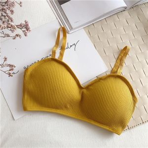 🔥พร้อมส่งจ้า🔥 SB-20193 Crop bra บราสายเดี่ยว ผ้าร่อง แบบน่ารัก สปอร์ตบรา