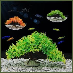 [GN Store] Fish Tank Decoration Ornaments Simulated Pine Trees Plants Decorations Creative Landscaping Craft ornaments Plastic Water Plants Flowers Trees Accessories