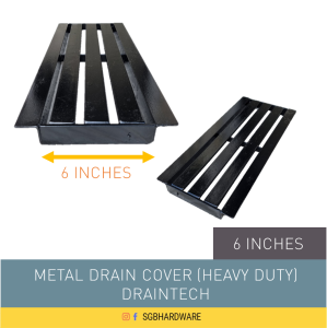 Metal Drain Cover (Heavy Duty) Support Car Truck Warehouse Drain Grating Penutup Longkang - Various Size Black ( 6 - 11.5 inches) +