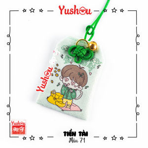 Móc Khóa Yushou Tiền Tài - Mẫu 71 (Kiểu Omamori) Có sẵn