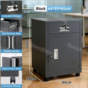 【Free Shipping】3/5/6 Layer Metal Drawer Cabinet Metal Organizer File Cabinet Filing Cabinet Home Office Drawer ( Big Bottom Drawer ) With Lock and Key With Wheels