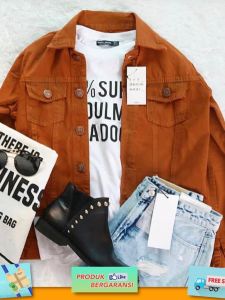 Godwin Collection - Jacket Bica Mustard Jaket Jeans Super Cantik Ukuran All Size