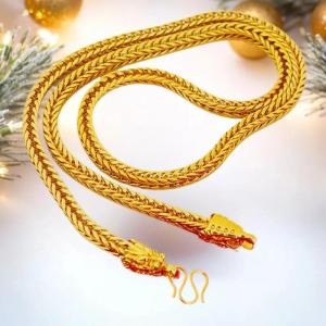 [Walker Lily] COD สร้อยคออัลลอยสีทองรูปหัวจิ้งจอกหางมังกร6mm สร้อยคอรูปสุนัขจิ้งจอกทรงสี่เหลี่ยมหัวจิ้งจอกส่วนตัว