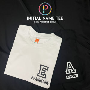 [Adult/Kid] Baju Custom Nama & Initial Name Tee T-shirtValentines Birthday Anniversary Gifts (family couples friends classmates team company)