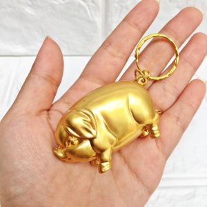 [HCM]Bật Lửa Gas Móc Khoá Hình Con Heo Vàng
