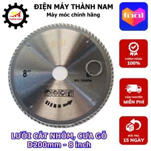 Lưỡi Cưa Gỗ 8 inch 100 Răng Cốt 25.4-30mm - Lưỡi Lắp Cho Máy Cưa Gỗ Bàn Mini - Cắt Đa Vật Liệu ( Lưỡi Cắt Nhôm 100 Răng - 200mm)