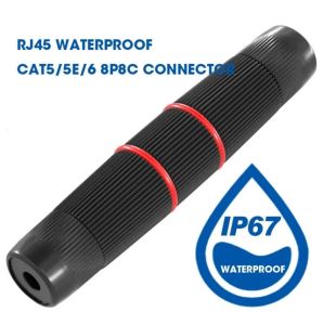 RJ45 Waterproof Connector IP67 Ethernet Network Cable Connector Double Head Outdoor Lan Coupler Adapter