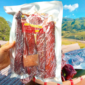 Thịt Heo Gác Bếp SAPA Chuẩn Tây Bắc 1KG (Kèm Chẩm Chéo) Thịt Lợn Đen Gác Bếp Sấy Khô Mường Then Ngọt Thơm Bao Chuẩn Vị Gia Truyền