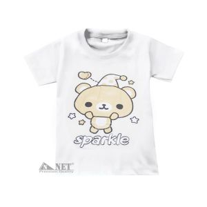 SUMMER88 Kaos Anak Perempuan Lengan Pendek Size 1-10 Tahun Warna Putih Motif Karakter Bahan Spandek Soft Lembut