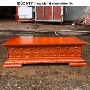 Đế Chữ Nhật gỗ Hương Đá kích thước 50 x 23 x 14 Cm kê tượng gỗ đồ trang trí