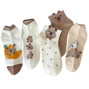 Womens Fun Ankle Socks Novelty Low Cut Socks Crazy Colorful Patterned Short Socks Casual Gift Socks Capybara Socks