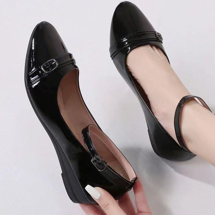 Doll shoes Inch Wedge black shoes for women school shoes doll