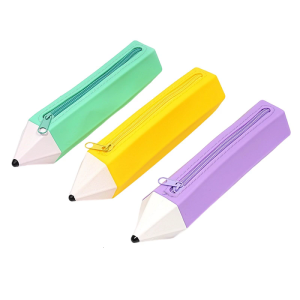 Silicone Pencil Case Pencil Shape Pencil Box Soft Pen Bag School Office Supplies For Students Spacious Storage