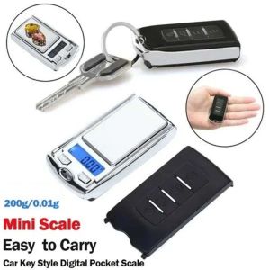 SVSAKZ168 Car Key Shape Electronic Scale Gram 0.01g Precision Mini Palm Scale Small Digital Pocket Weighing Apparatus Household