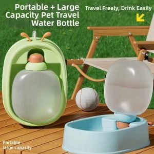 OUTOPEN Leak Proof Portable Dog Water Cup Large Capacity Extrusion Type Pet Drinking Bowl Pet Accompanying Cup Foldable Pet Water Pot Outdoor Use