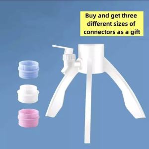 Water Bottle Faucet Inverted Bracket Bottled Water Dispenser Stand for Homemade Fish Tank Mineral Water Bottle Circulation Water Changing Tripod Outlet Bracket Labor-saving Non-Slip for DIY Aquarium or Plant Watering
