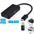 Micro USB to HDMI MHL dan Micro USB Female Adapter Kabel Konektor Penghubung Smartphone Hp Ke TV. 