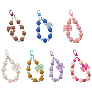 Sweet Bows Keyholders Bowknot Keychain Beaded Keyrings Creative Bag Charm Handbag Charm Backpack Pendant
