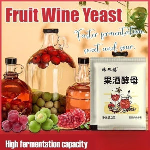 🍇 Unique Flavor Yeast/Yeast Agent/Fermentation Powder For 710-Day Lychee Wine Purifies Water Diversity Net Weight Micro Happy Essential Yeast Qu An For Fruit Wine