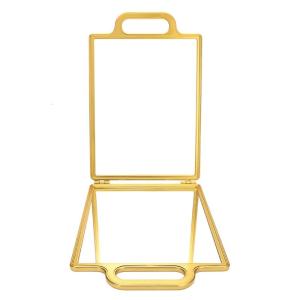 Salons Grade Foldable Glass Mirror With AntiSlip Hanging Systems Ideal For Compactly Space And Detailed Grooming