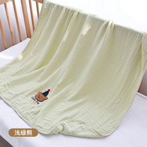 Cartoon Baby Blanket Swaddle Wrapped Large Bath Towel 6-layer Bamboo Cotton Stroller Cover Breathable