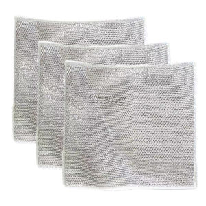 Chang ผ้าเช็ดจาน ทำสะอาดห้องครัว 3 pcs ผ้าขี้ริ้วอเนกประสงค์ ขนาด 20 cm Wire Dishcloth