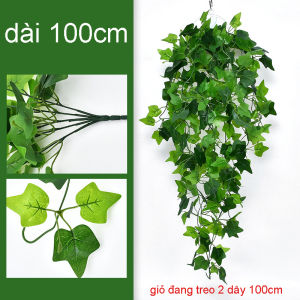 Dây lá giả treo tường cao cấp VI129 mô phỏng lá nho lá trầu bà dài 60cm-100cm trang trí nhà cửa