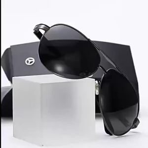 Polarized Retro Sunglasses for Men Women UV400 Protection Metal Frame Driving Shades