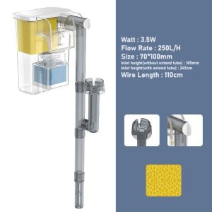 BYCOLOR Waterfall Filter For Aquarium Aquatic - New Generation WP Suspension Filter WP-518H / WP-618H  / WP-628H / WP-638H