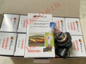 Bóng đèn pha ô tô bóng đèn Halogen 9005/HB3 đầu xanh siêu sáng. Điện 12v và 24v
