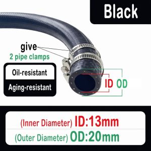 NANMEN ID 4 5 6 8 10 12 14mm Car Fuel Hoses with Pipe Clamp Multifunctional NBR Oil Resistant Hose Durable Vacuum Hose