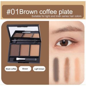 3 in 1 Eyebrow Powder 3 Colors Eyebrow Pencil Is Waterproof Non Smudging for Beginer Make Up